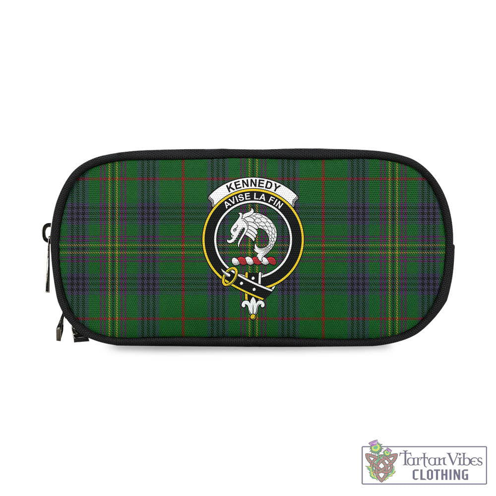 Tartan Vibes Clothing Kennedy Tartan Pen and Pencil Case with Family Crest