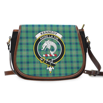 Kennedy Ancient Tartan Saddle Bag with Family Crest