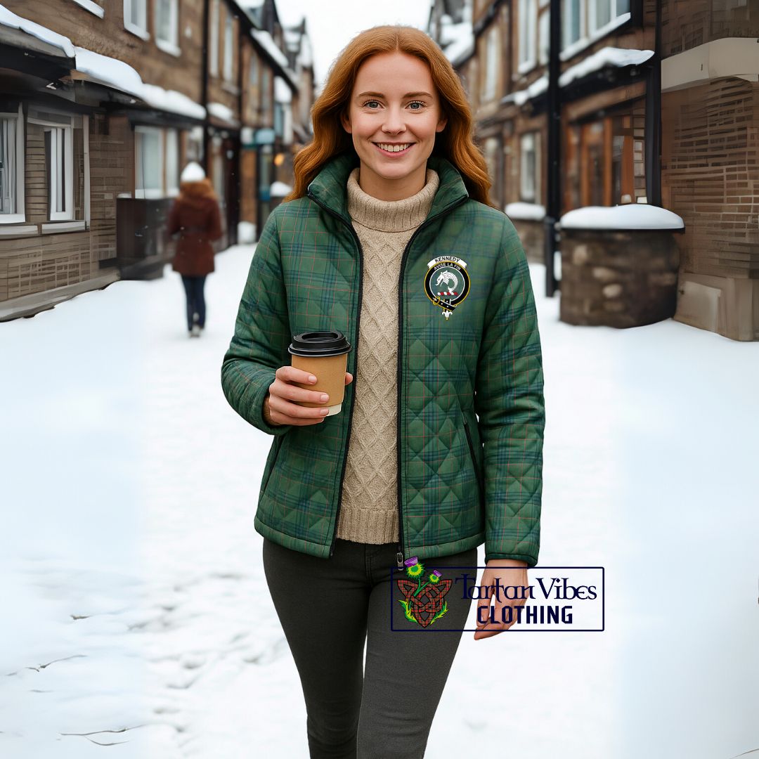 Kennedy Ancient Tartan Padded Jacket with Family Crest