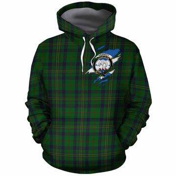 Kennedy Clan Crest In Me Tartan Cotton Hoodie Scotland Flag Style