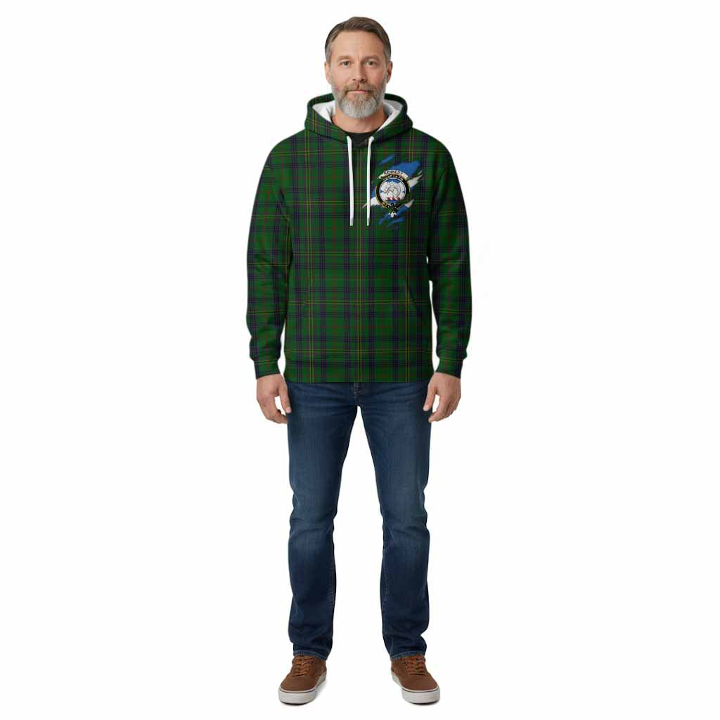 Kennedy Clan Crest In Me Tartan Cotton Hoodie Scotland Flag Style