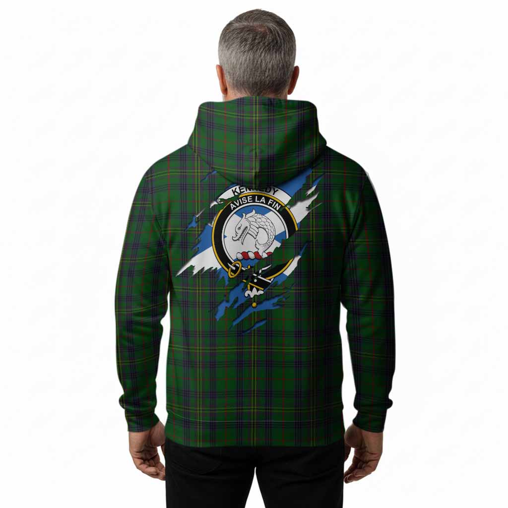 Kennedy Clan Crest In Me Tartan Hoodie Scotland Flag Style