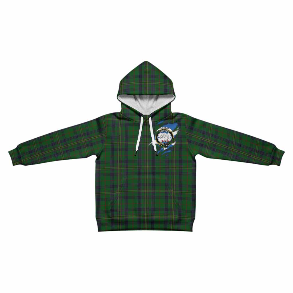 Kennedy Clan Crest In Me Tartan Kid Hoodie Scotland Flag Style