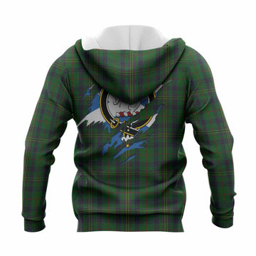 Kennedy Clan Crest In Me Tartan Knitted Hoodie Scotland Flag Style