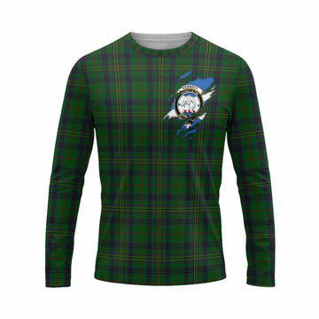 Kennedy Clan Crest In Me Tartan Long Sleeve T-Shirt Scotland Flag Style