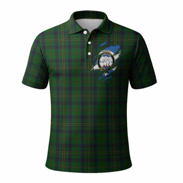 Kennedy Clan Crest In Me Tartan Polo Shirt Scotland Flag Style