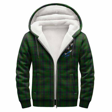 Kennedy Clan Crest In Me Tartan Sherpa Hoodie Scotland Flag Style