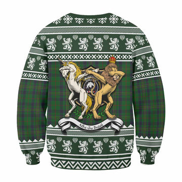 Kennedy Clan Tartan Crest Christmas Sweatshirt Coat of Arms Funny Style