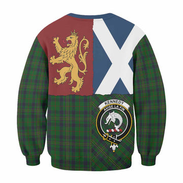Kennedy Crest Tartan Sweatshirt with Lion Rampant Saltire Style