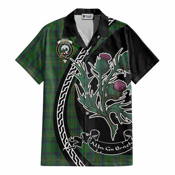 Kennedy Family Crest Tartan Cotton Hawaiian Shirt Alba Thistle Inspired - Tartan Vibes Clothing