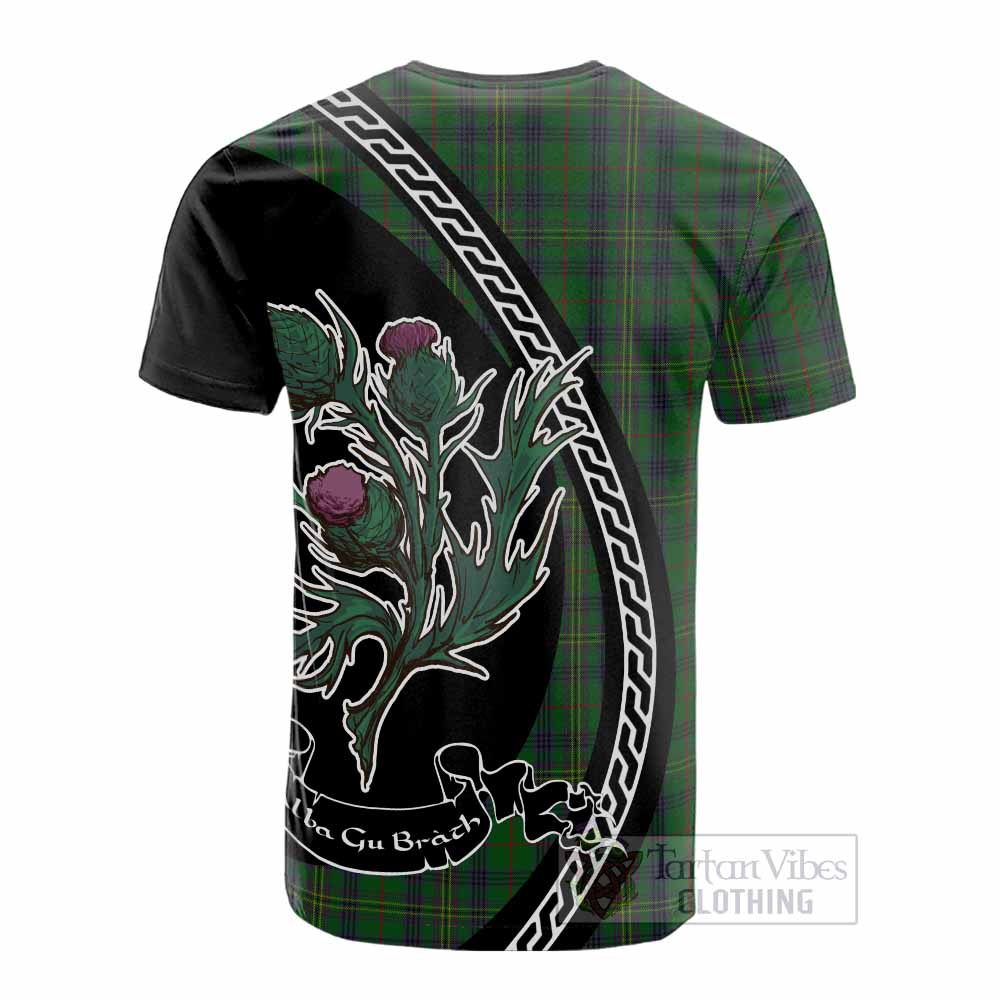 Kennedy Family Crest Tartan Cotton T-shirt Alba Thistle Inspired - Tartan Vibes Clothing