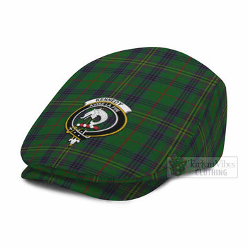 Kennedy Family Crest Tartan Jeff Cap, Tartan Flat Cap