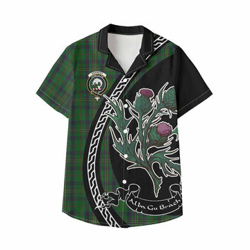 Kennedy Family Crest Tartan Kid Hawaiian Shirt Alba Thistle Inspired - Tartan Vibes Clothing