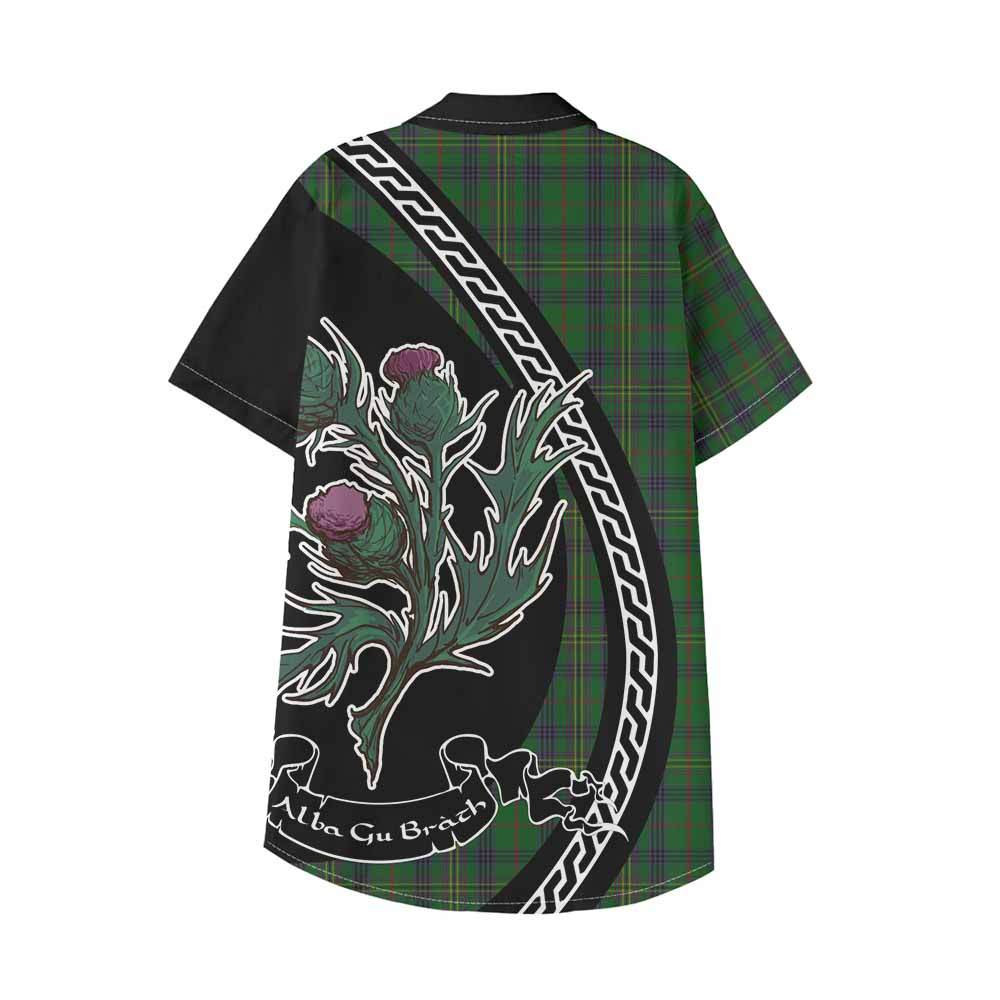 Kennedy Family Crest Tartan Kid Hawaiian Shirt Alba Thistle Inspired - Tartan Vibes Clothing