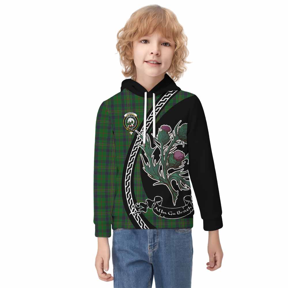 Kennedy Family Crest Tartan Kid Hoodie Alba Thistle Inspired - Tartan Vibes Clothing