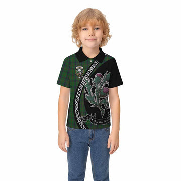 Kennedy Family Crest Tartan Kid Polo Shirt Alba Thistle Inspired - Tartan Vibes Clothing