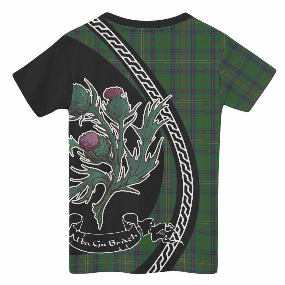 Kennedy Family Crest Tartan Kid T-shirt Alba Thistle Inspired - Tartan Vibes Clothing