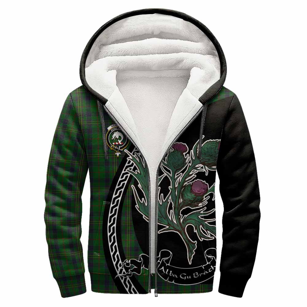 Kennedy Family Crest Tartan Sherpa Hoodie Alba Thistle Inspired - Tartan Vibes Clothing