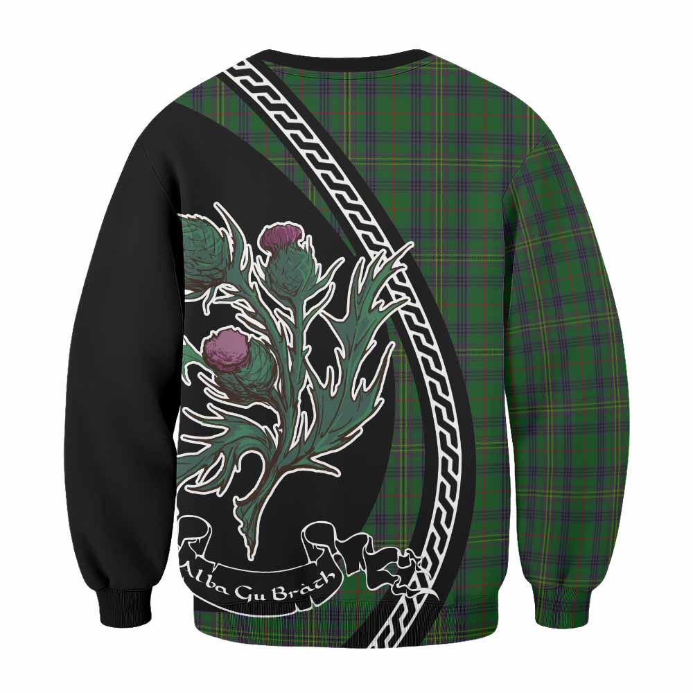 Kennedy Family Crest Tartan Sweatshirt Alba Thistle Inspired - Tartan Vibes Clothing