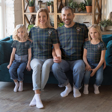 Kennedy Modern Tartan T-Shirt with Family Crest