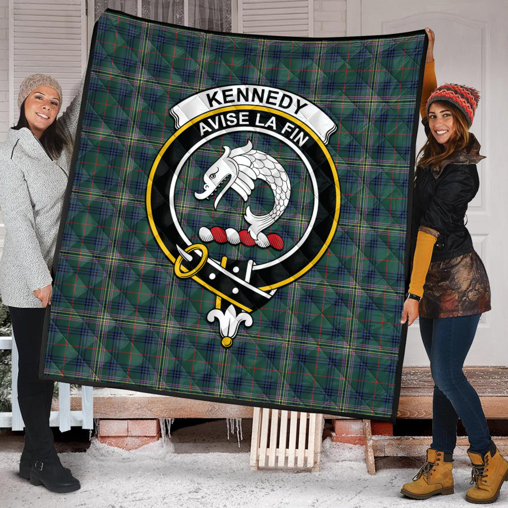 kennedy-modern-tartan-quilt-with-family-crest