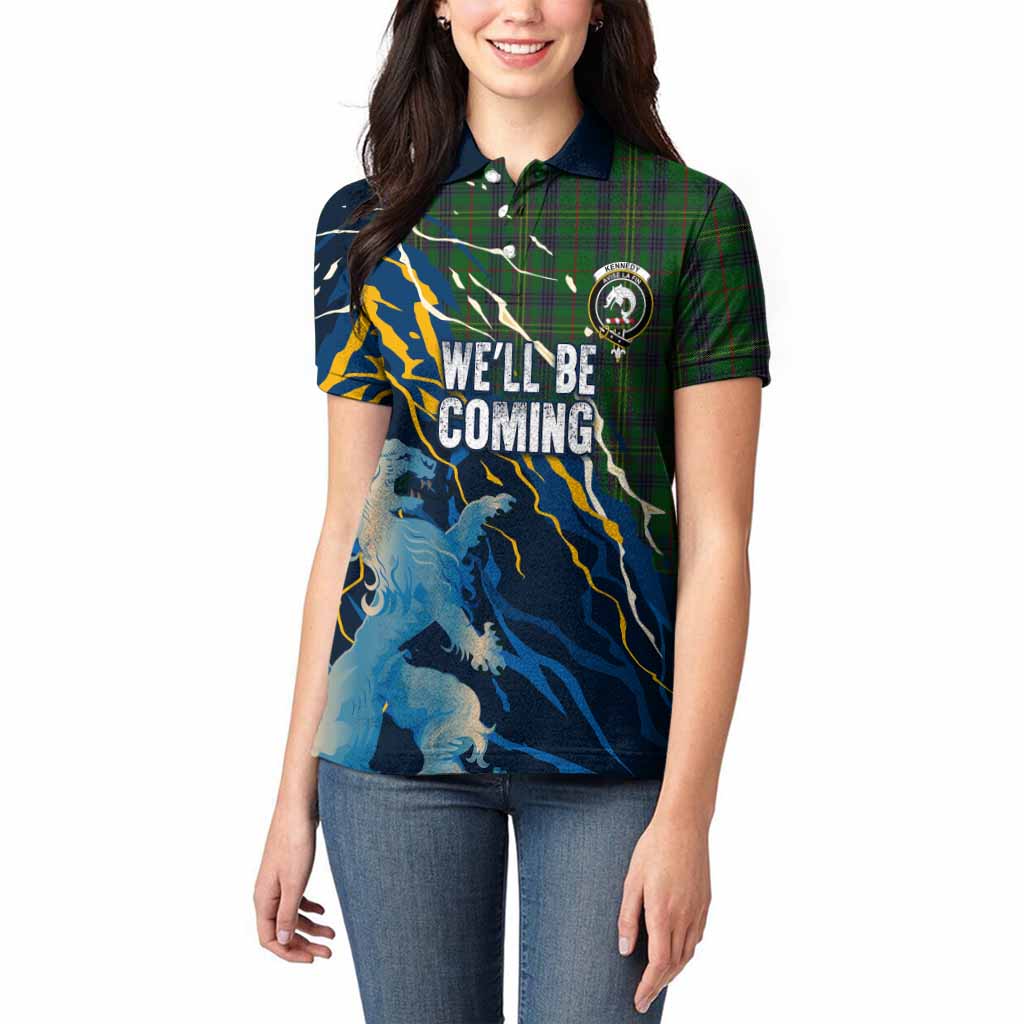 Kennedy Scotland Tartan Women Polo Shirt WC2026 Football - We'll Be Coming