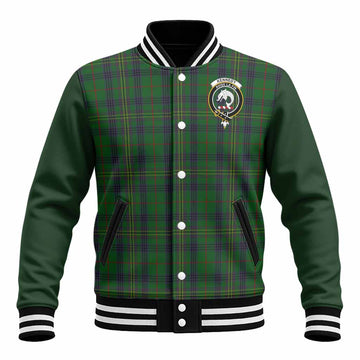 Kennedy Tartan Accent Baseball Jacket with Family Crest