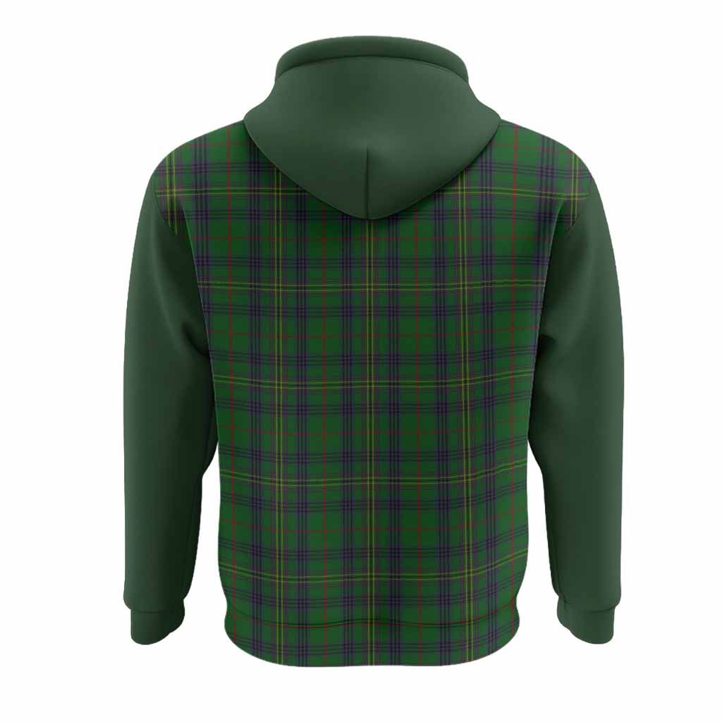 Kennedy Tartan Accent Hoodie with Family Crest