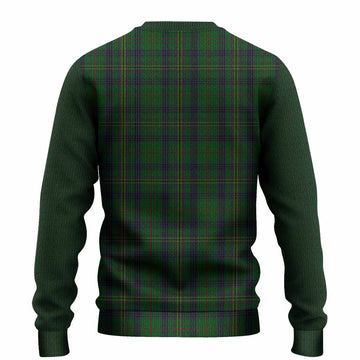 Kennedy Tartan Accent Knitted Sweater with Family Crest