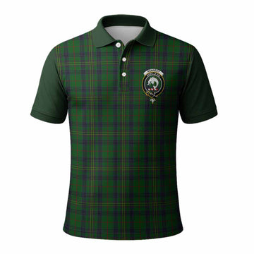 Kennedy Tartan Accent Polo Shirt with Family Crest