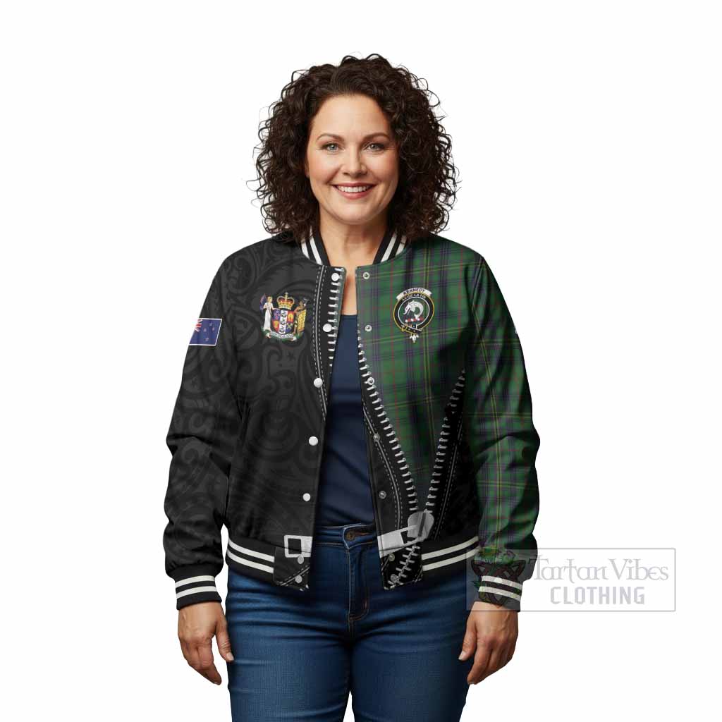 Kennedy Tartan Baseball Jacket New Zealand Pattern Unique Zipper Stylized