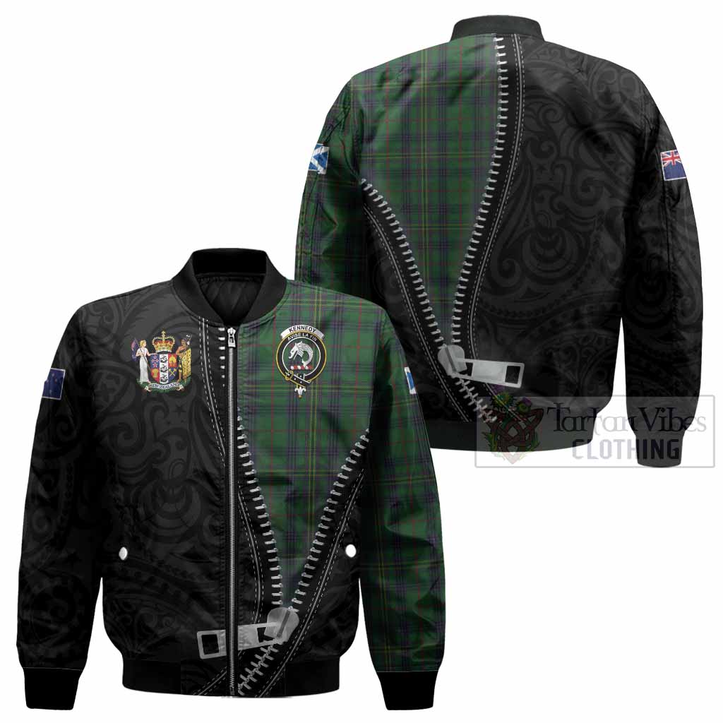 Kennedy Tartan Bomber Jacket New Zealand Pattern Unique Zipper Stylized