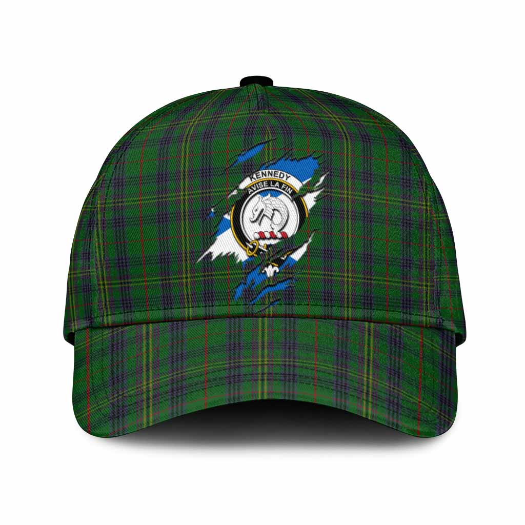 Kennedy Tartan Classic Cap with Family Crest In Me Style