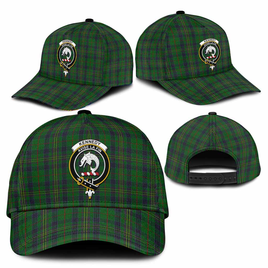 Kennedy Tartan Classic Cap with Family Crest