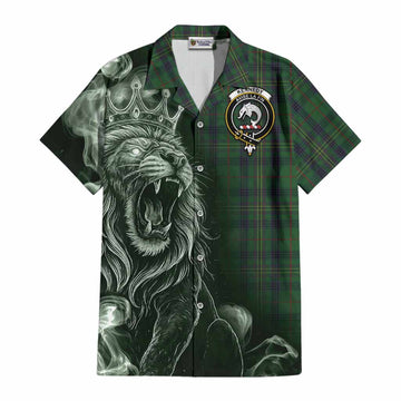Kennedy Tartan Cotton Hawaiian Shirt Roaring Lion Heritage