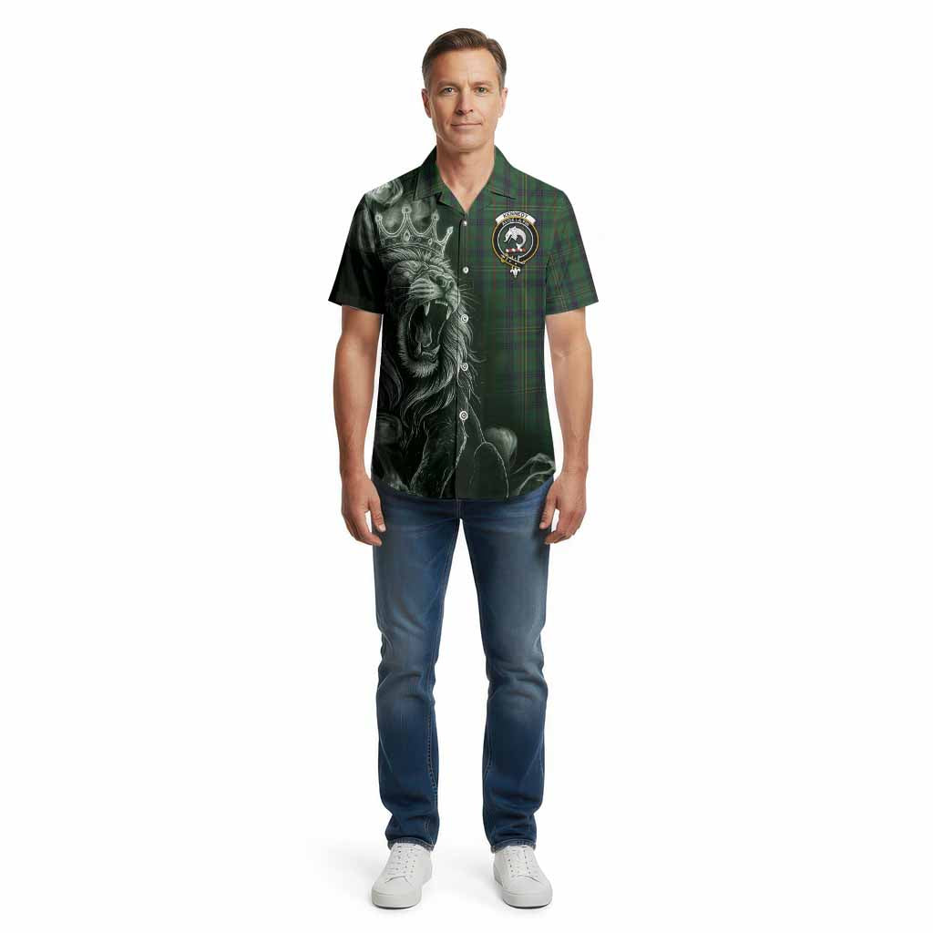 Kennedy Tartan Cotton Hawaiian Shirt Roaring Lion Heritage