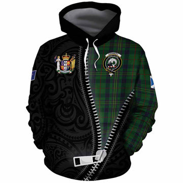 Kennedy Tartan Cotton Hoodie New Zealand Pattern Unique Zipper Stylized