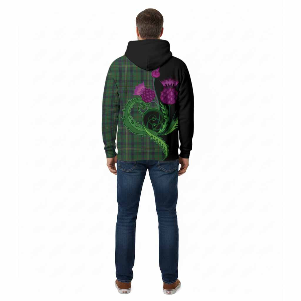 Kennedy Tartan Cotton Hoodie Traditional Scottish Thistle