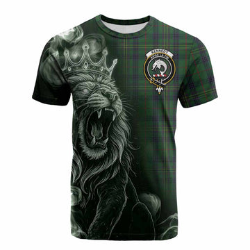 Kennedy Tartan Cotton T-shirt Roaring Lion Heritage