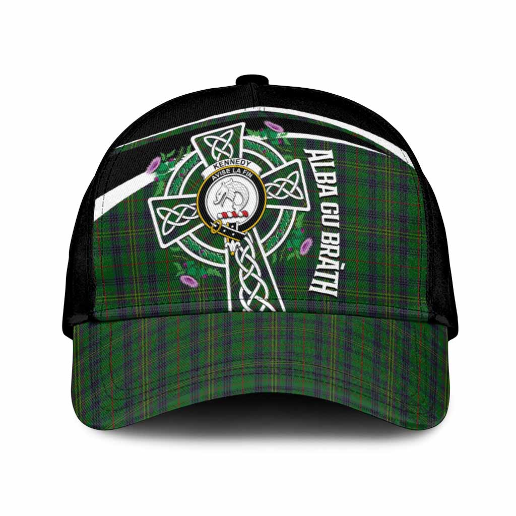 Kennedy Tartan Crest Classic Cap Scottish Thistle Celtic Cross Alba Gu Brath