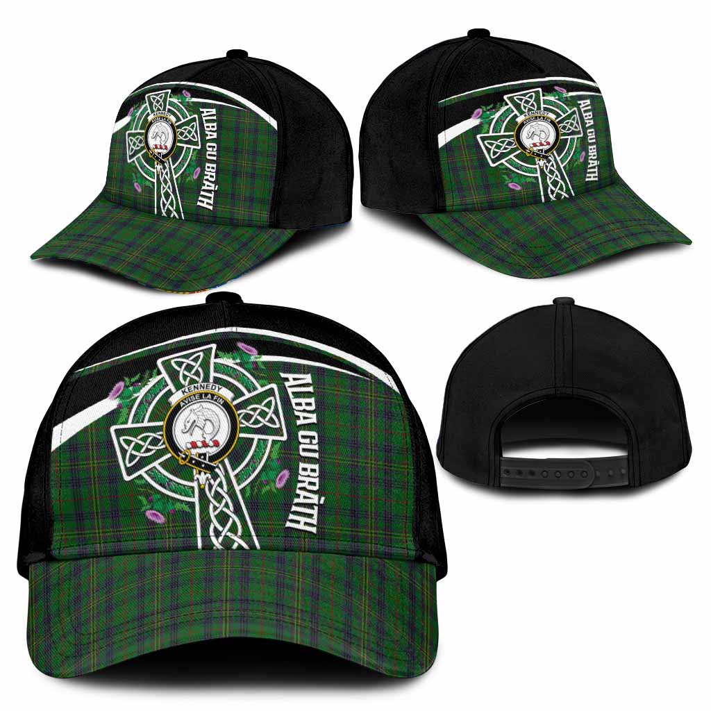 Kennedy Tartan Crest Classic Cap Scottish Thistle Celtic Cross Alba Gu Brath