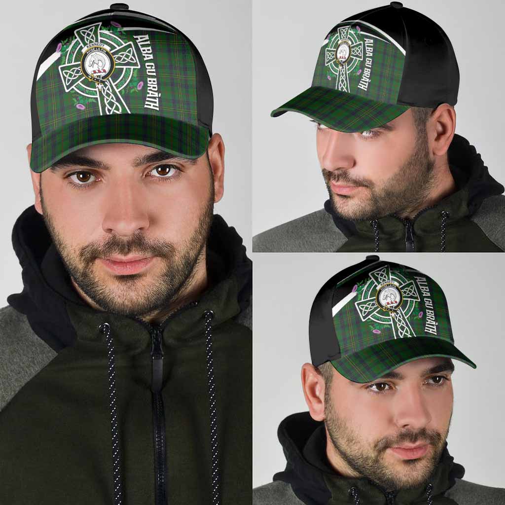 Kennedy Tartan Crest Classic Cap Scottish Thistle Celtic Cross Alba Gu Brath