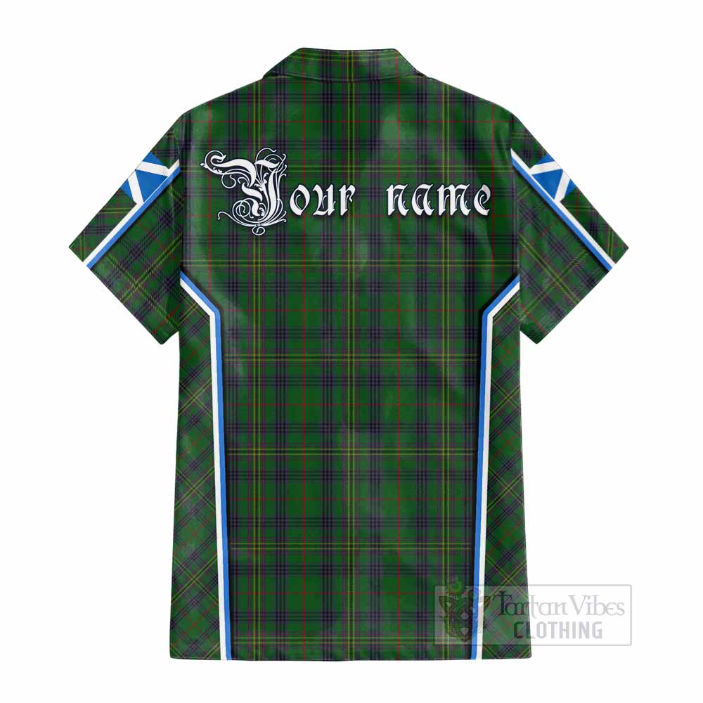 Kennedy Tartan Crest Cotton Hawaiian Shirt Scotland Coat of Arm Flag Style - Tartan Vibes Clothing