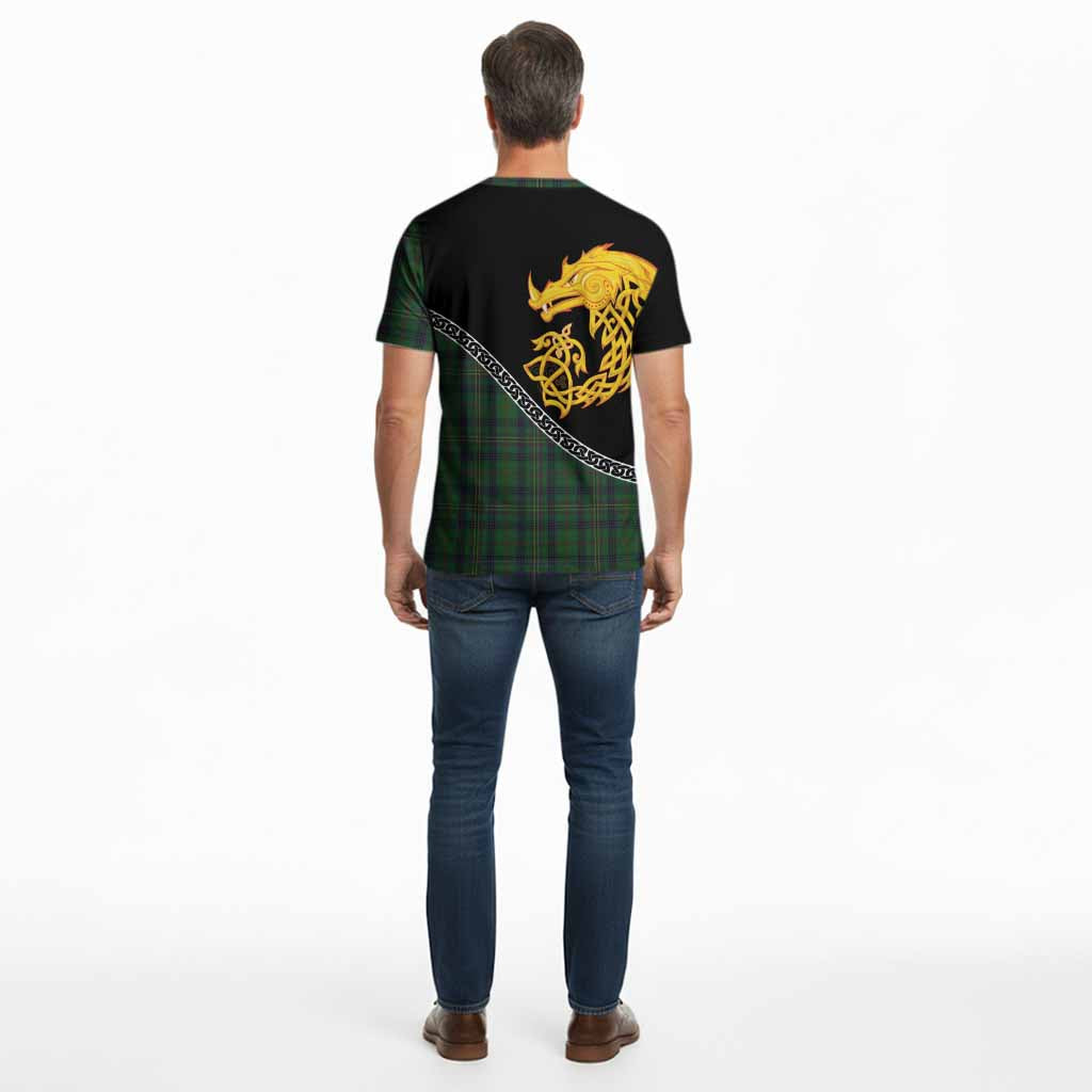 Kennedy Tartan Crest Cotton T-shirt Legendary Dragon Knot Half Style