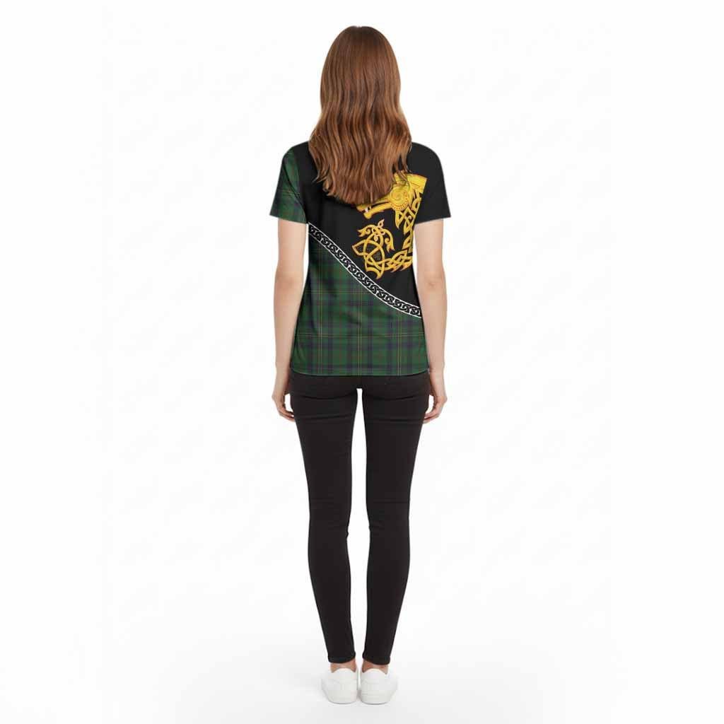 Kennedy Tartan Crest Cotton T-shirt Legendary Dragon Knot Half Style