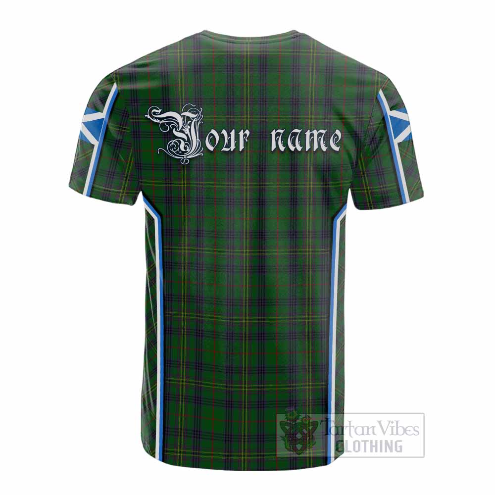Kennedy Tartan Crest Cotton T-shirt Scotland Coat of Arm Flag Style - Tartan Vibes Clothing