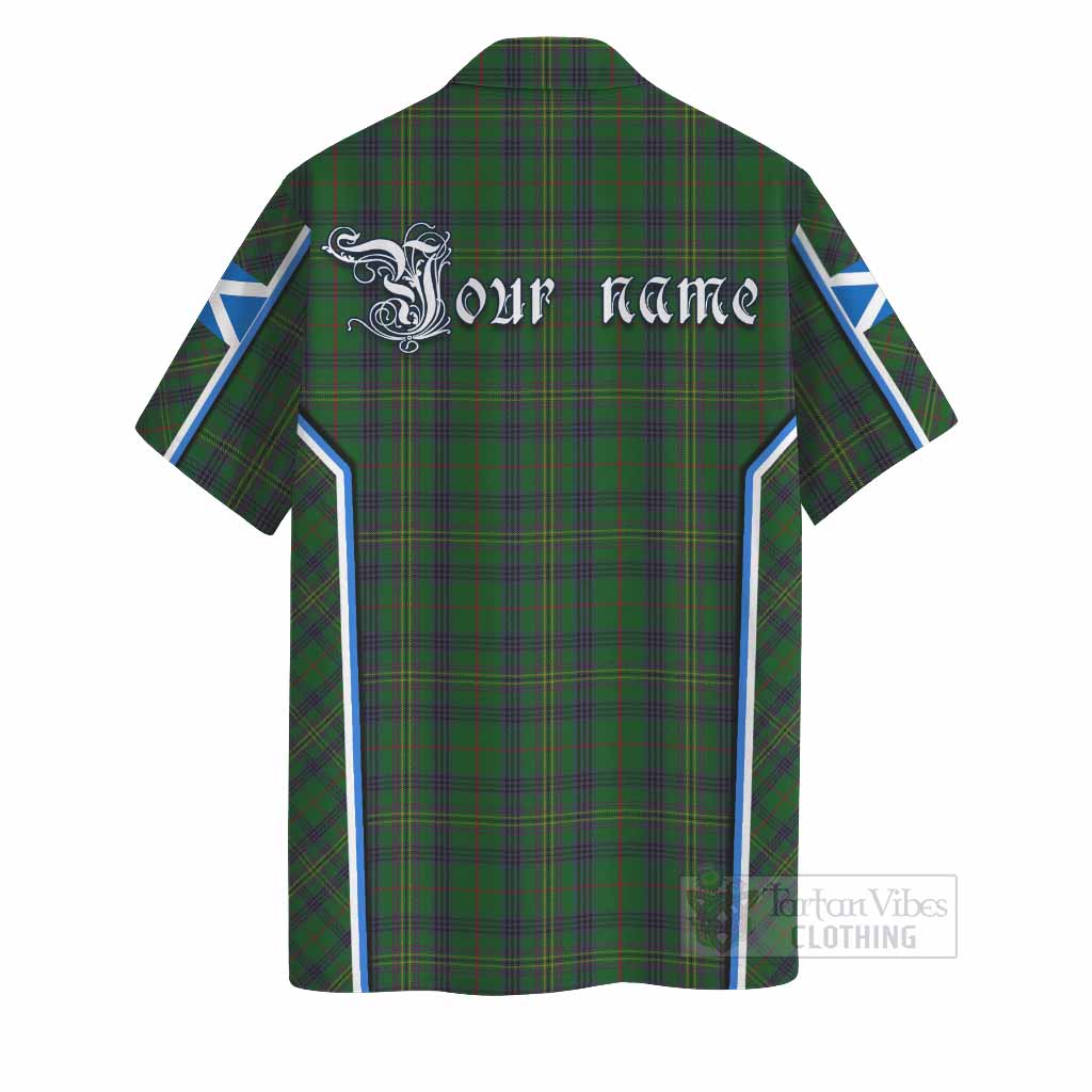 Kennedy Tartan Crest Hawaiian Shirt Scotland Coat of Arm Flag Style - Tartan Vibes Clothing