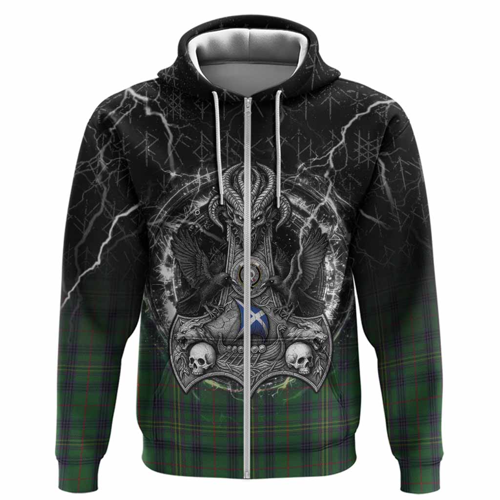 Kennedy Tartan Crest Hoodie Celtic Odin's Raven Legacy