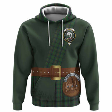 Kennedy Tartan Crest Hoodie Kilt Costume Style