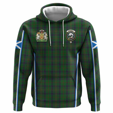 Kennedy Tartan Crest Hoodie Scotland Coat of Arm Flag Style - Tartan Vibes Clothing